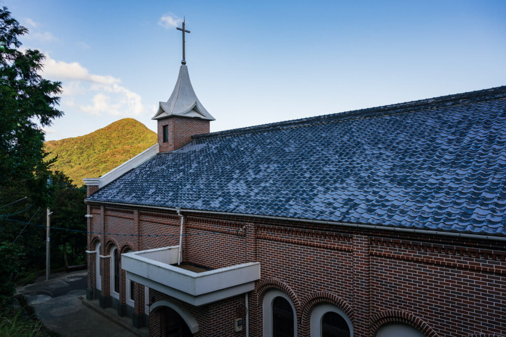 view from behind imochiura church goto islands