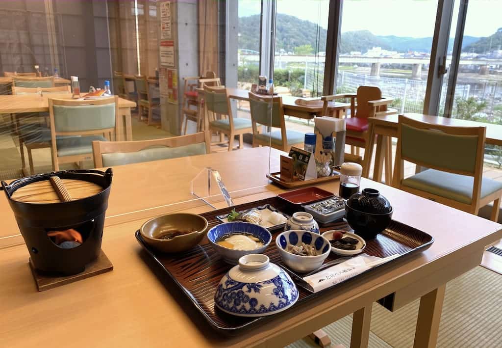 Breakfast at Takebe Yahata Onsen in Okayama