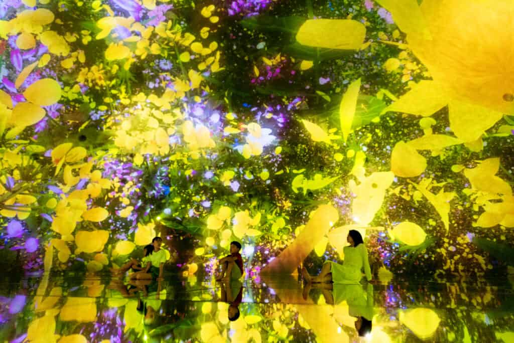 yellow digital flowers