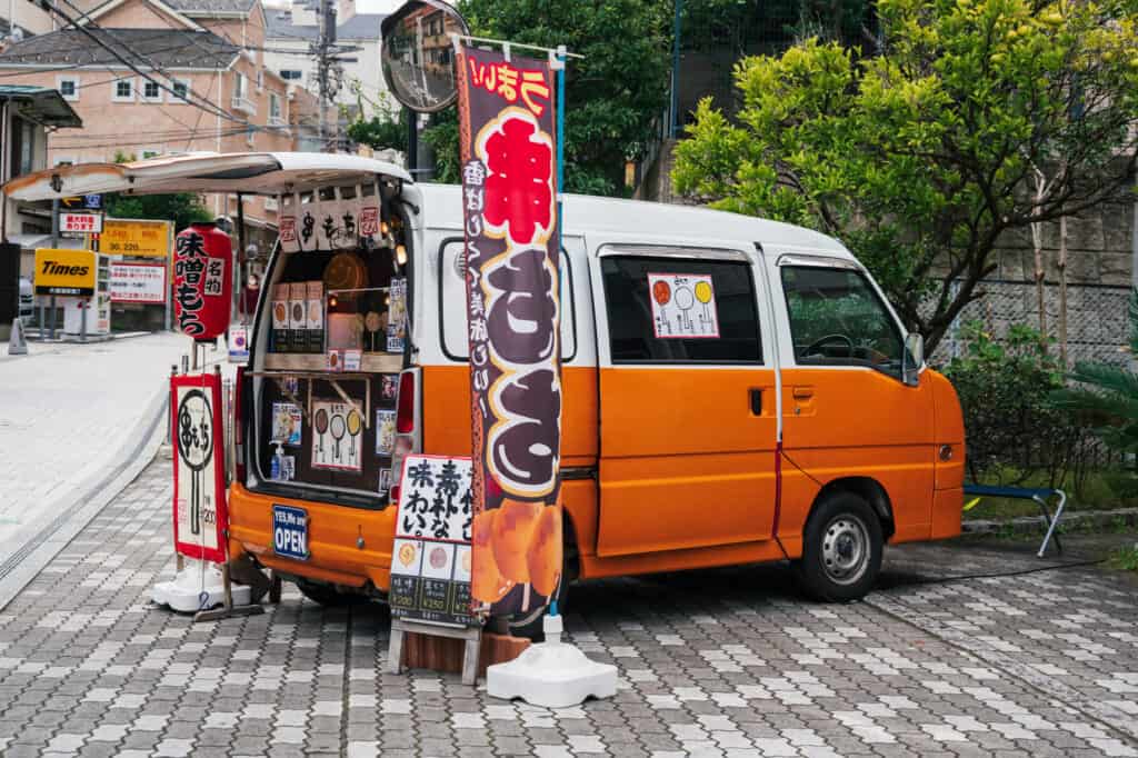 cute food truck on subana street in enoshima