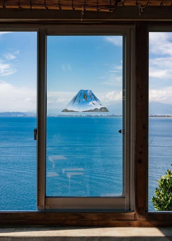 View of Mt. Fuji on Enoshima island