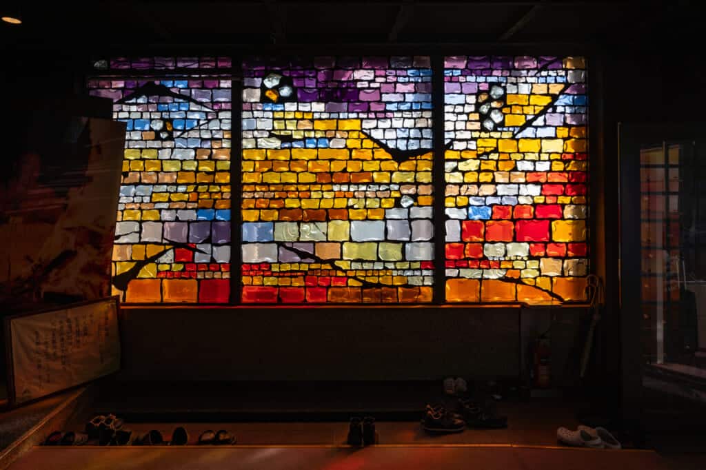 stained glass window on enoshima island