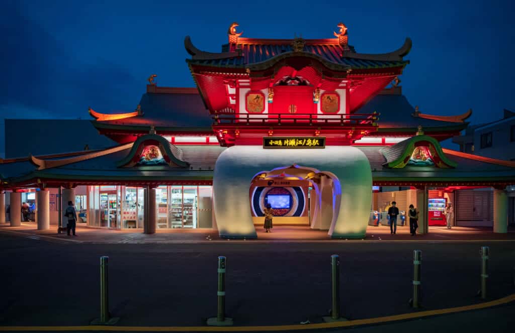 renovated katase-enoshima station near enoshima island