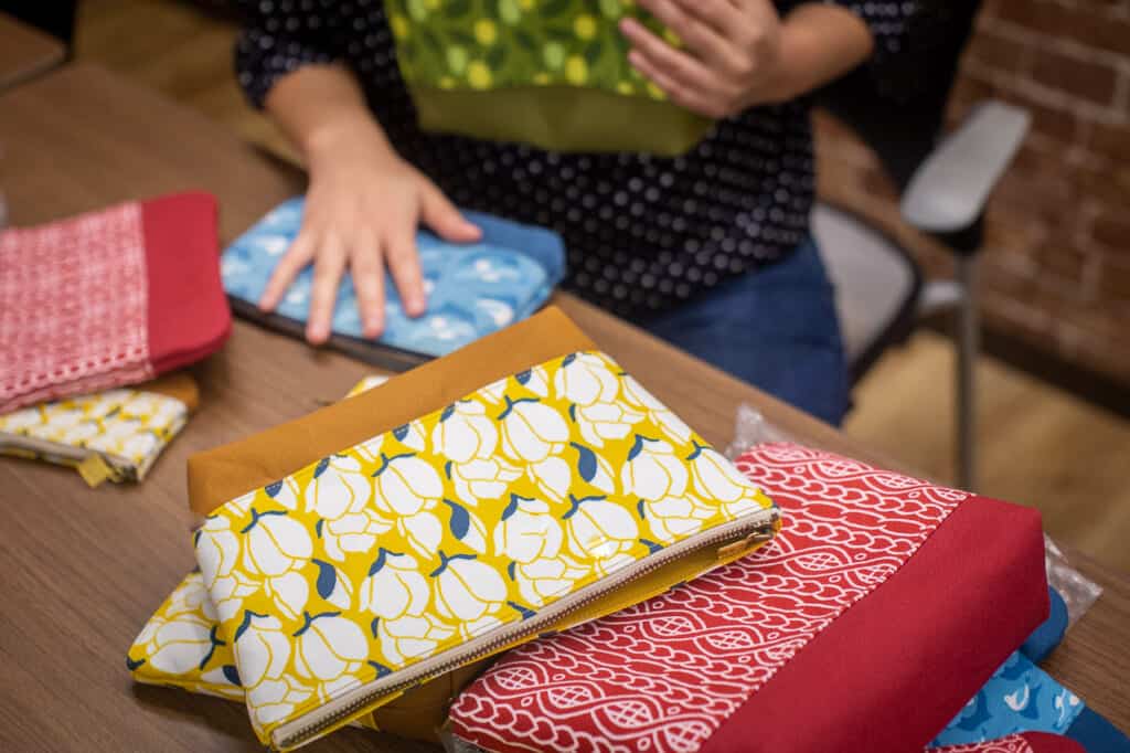 handmade products with japanese patterns