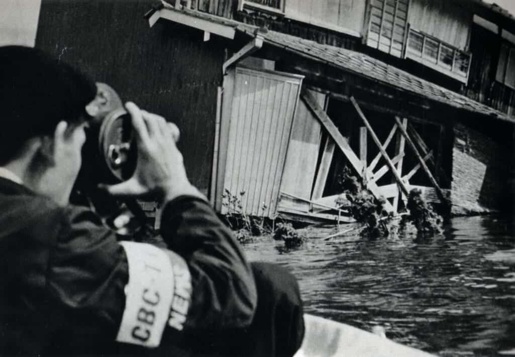 Photograph of the aftermath of typhoon Vera in 1959 in Japan