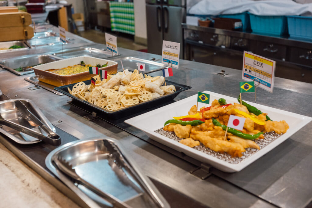 buffet options aboard Sunflower Ferry Cruise in Japan