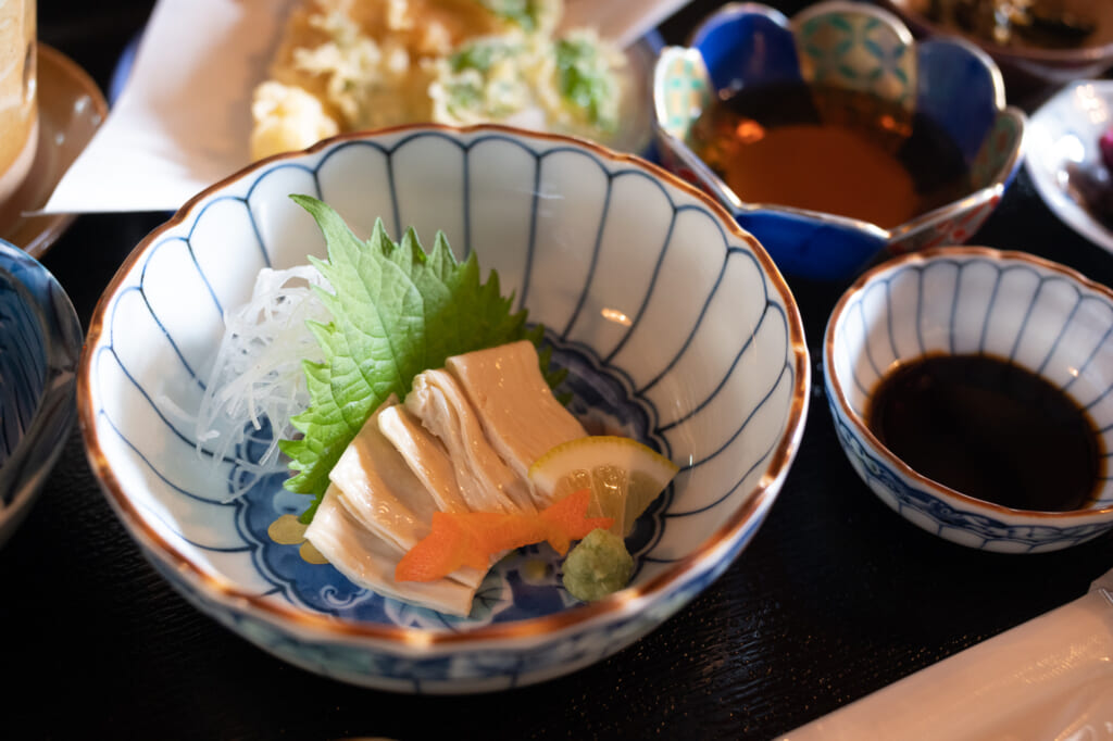 tofu dish in traditional japanese meal