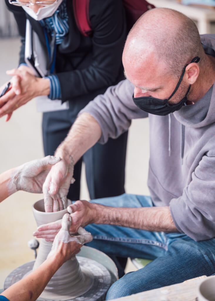 pottery wheel in usuki, oita, kyushu