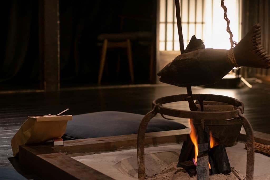 irori hearth in traditional japanese house