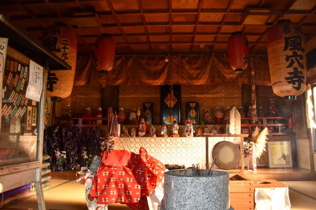 inside japanese shrine on  on Shodoshima, Shikoku island 