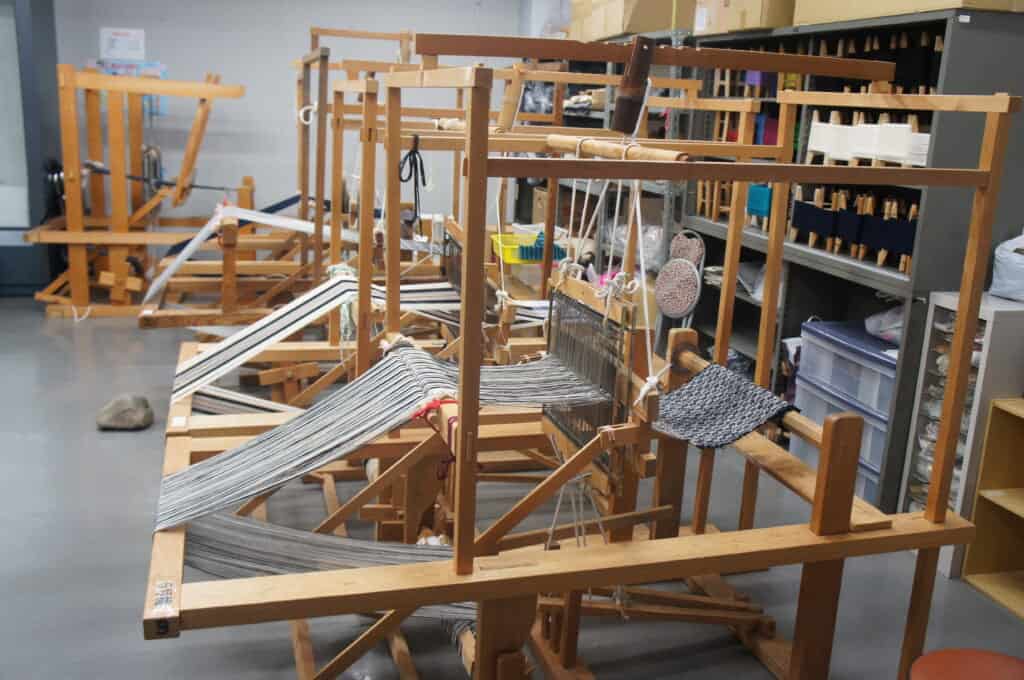 Sado Island traditional Japanese silk-making machines