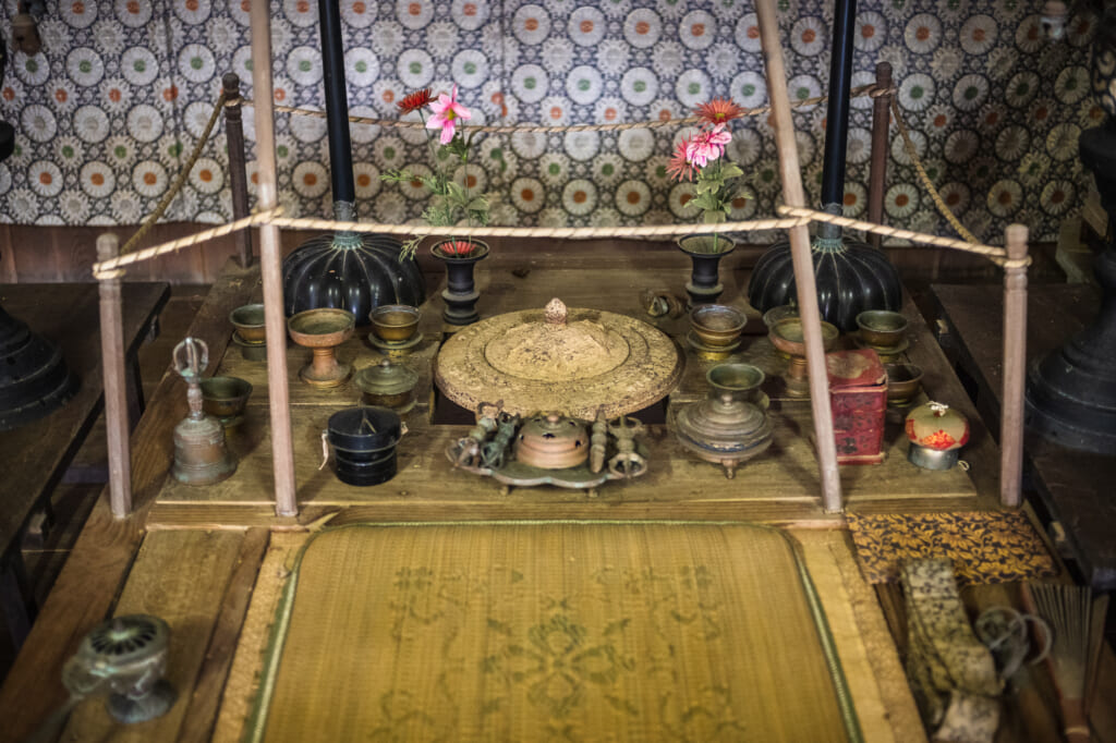 interior detail of Japanese temple