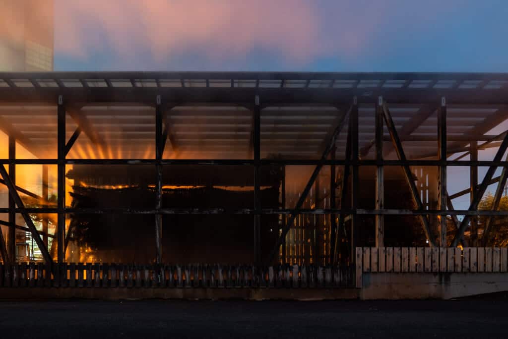 steam from onsen hot spring in Beppu, Oita