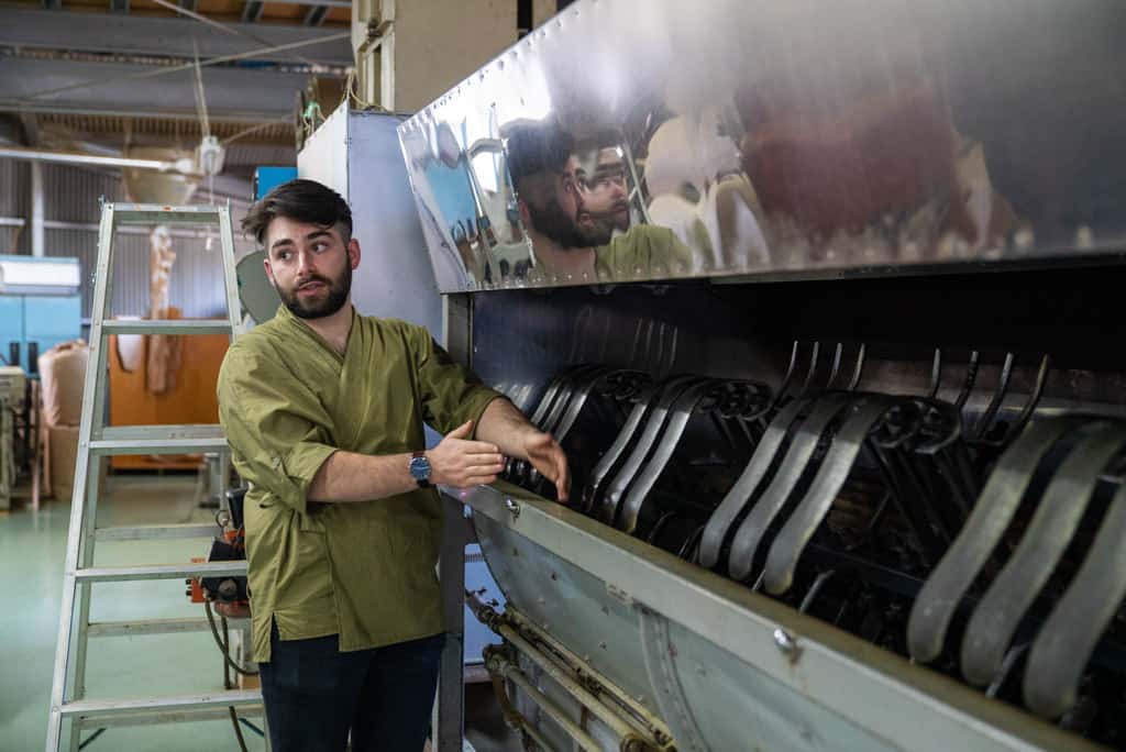 The process of green tea at Kyoto Obubu Tea Farms, Wazuka