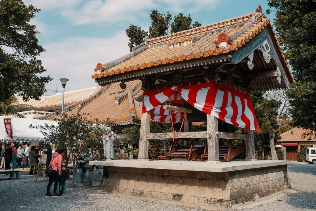 A temple of Okinawa during the new year