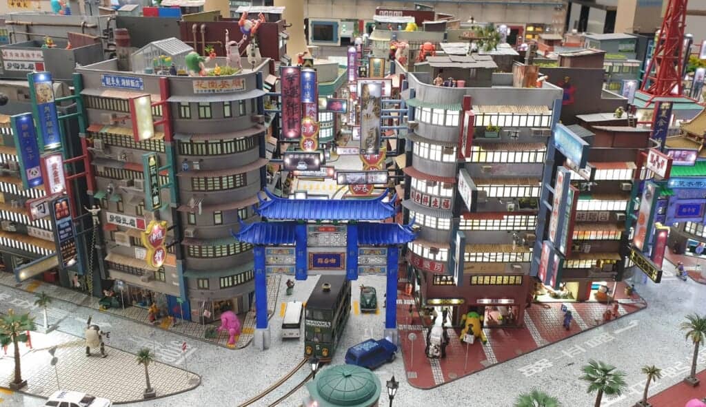 Chinese styled city view at the Global Village Area of Small Worlds Tokyo