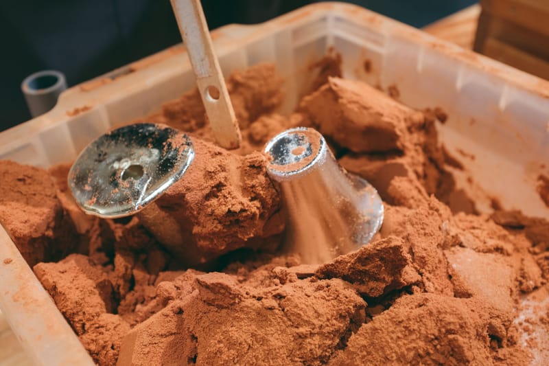 sake made out of tin during a workshop in nousaku