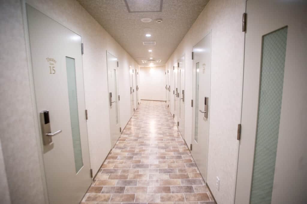 Private rooms in a manga cafe