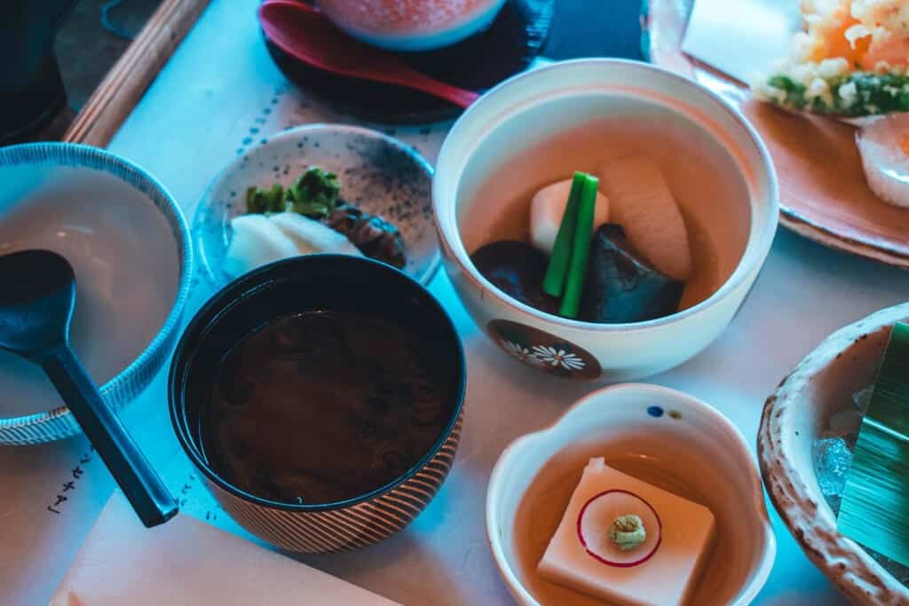 Assorted Japanese dishes