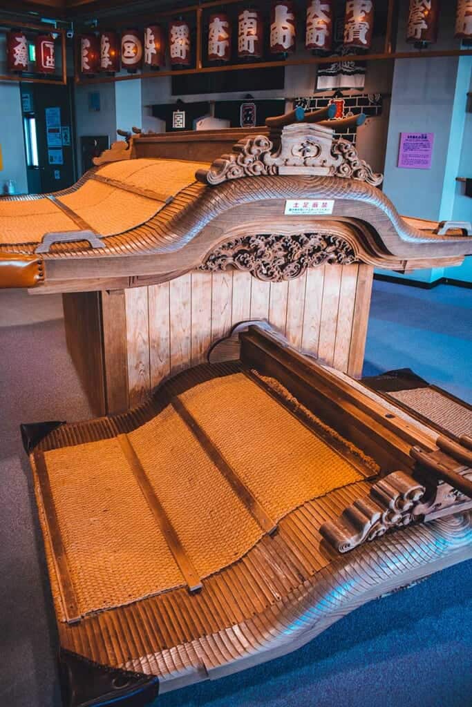 Roof of wooden shrine