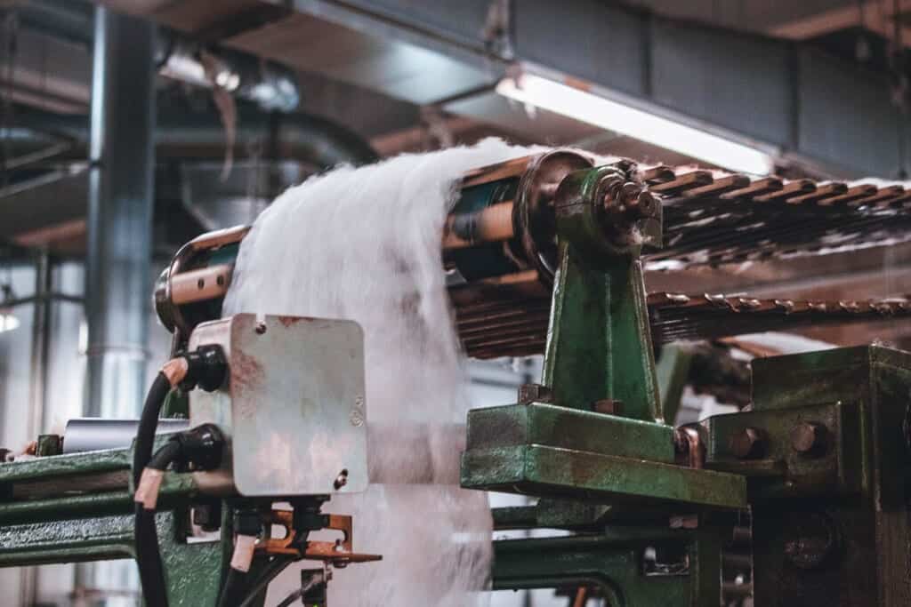 Raw wool material in Japan