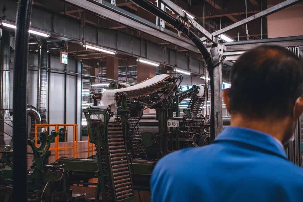 Wool processing machine in Japan