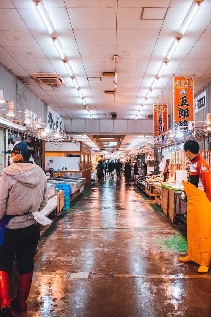Fish Market aisle in Japan