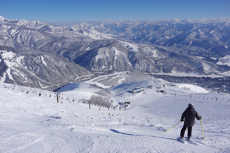 the panoramic view from Happo One ski resort