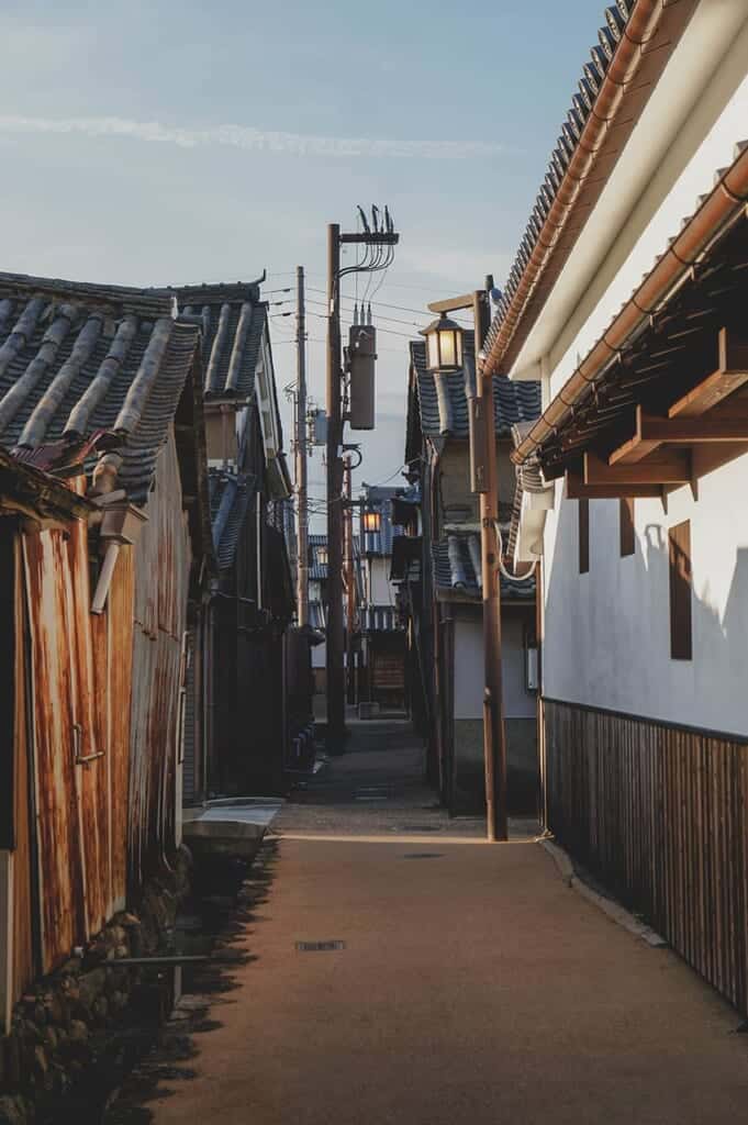 Traditional Japanese houses in the Imaicho district in Nara