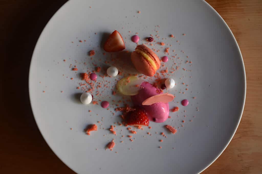 red modern Japanese cuisine