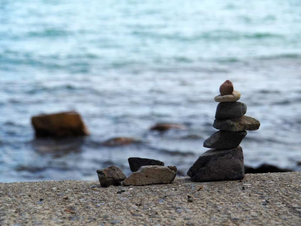 Stapled stones in Misaki