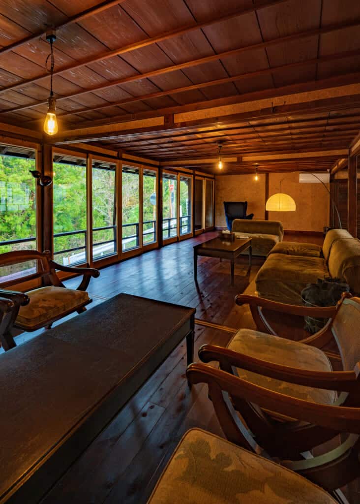 sun room at atagoya hamamatsu, a traditional wooden Jaapnese house