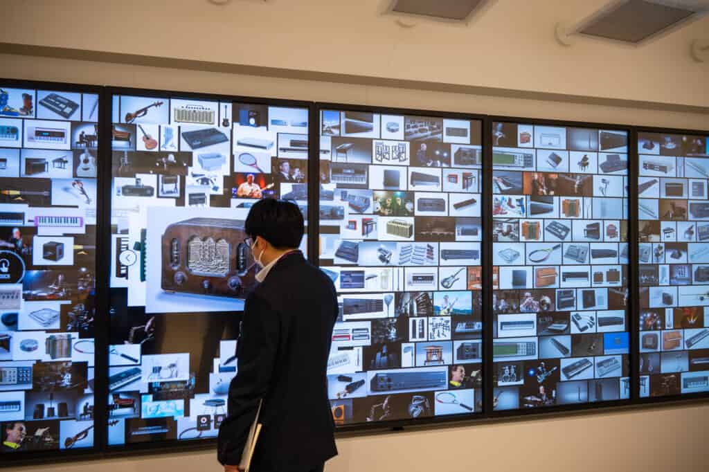 multimedia display at yamaha innovation road