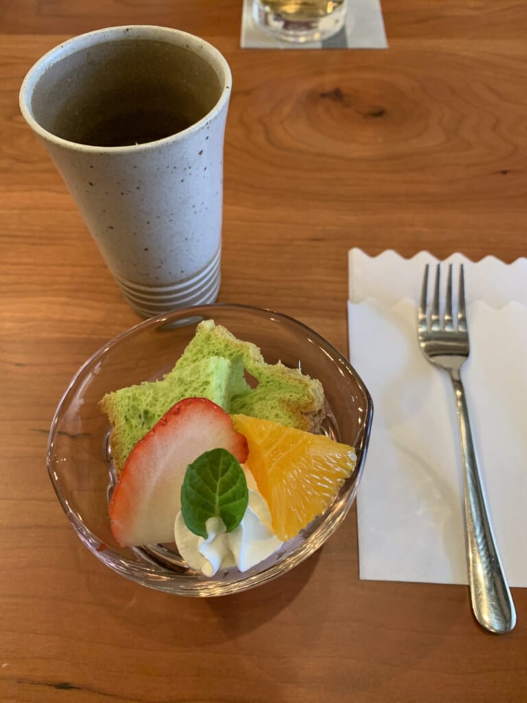 dessert dish in Japanese restaurant in Japan