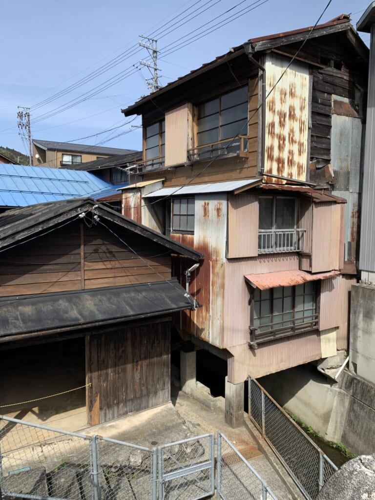old overlapping houses