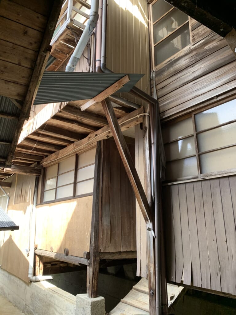 side of a wooden house