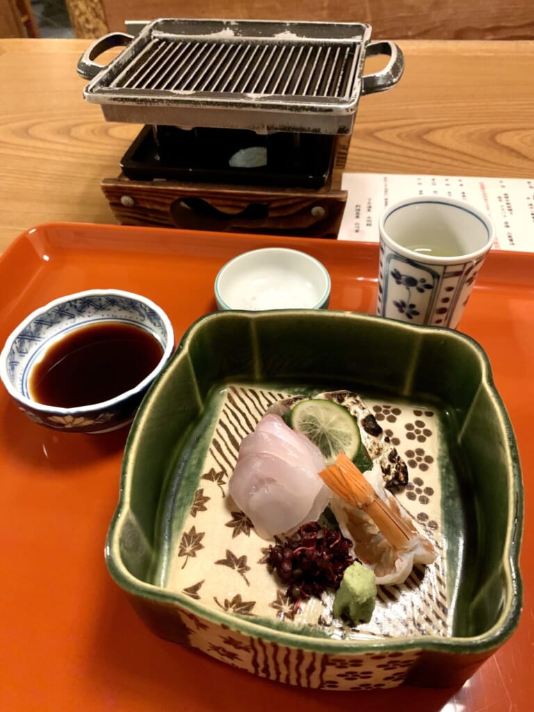 small dish of sashimi