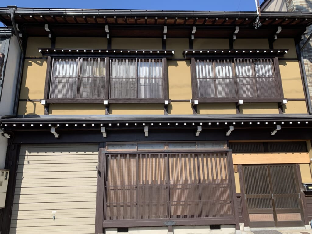 wooden lattices on a Japanese house 