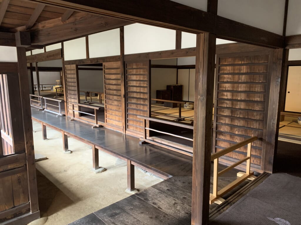 wooden interior structure of building