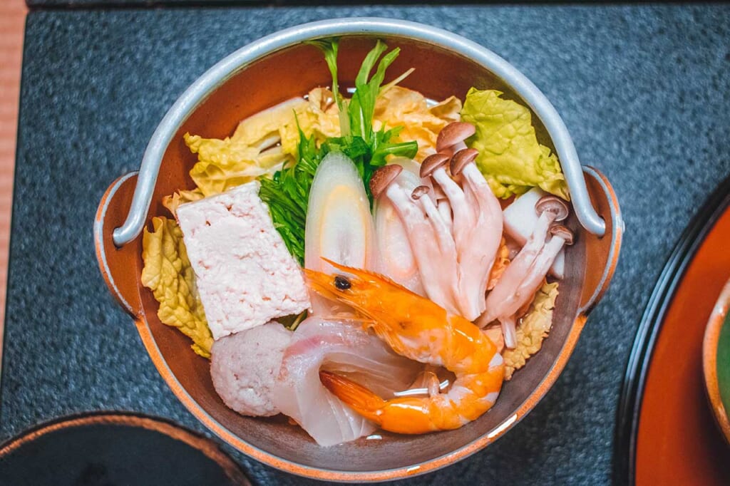 Japanese fish and vegetable stew