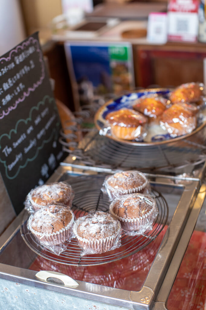 detail of Japanese handmade cakes in okinawa