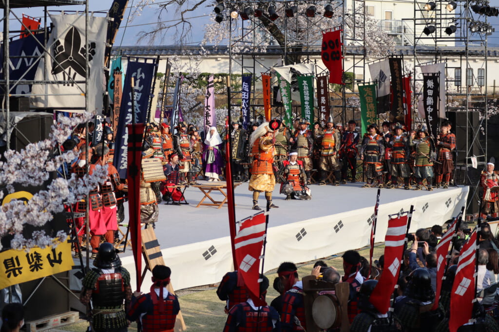 Show of a battle with Takeda Shingen