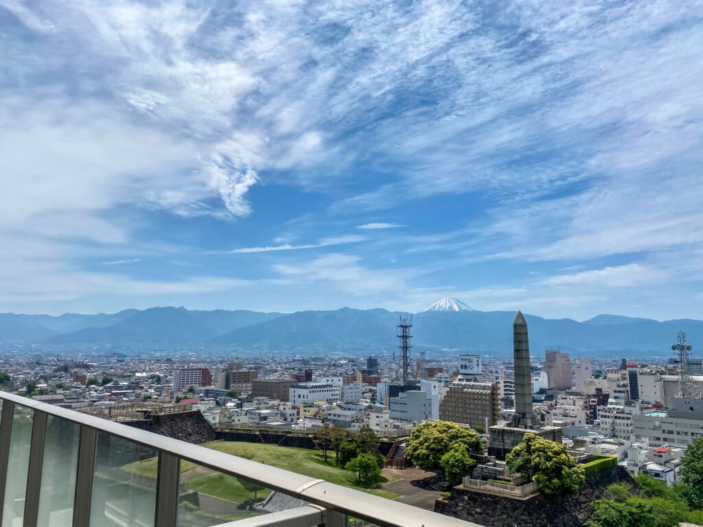Fuji view from Shiro no Hotel in Kofu