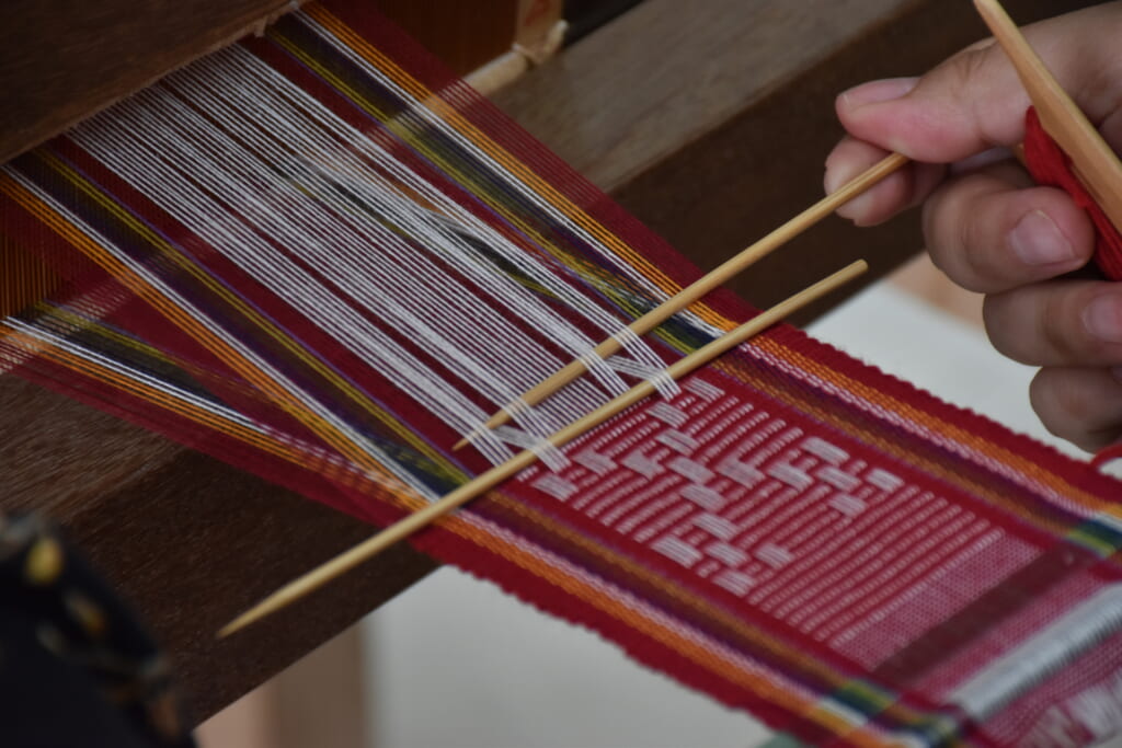 detail of a hanaori coaster in okinawa, japan