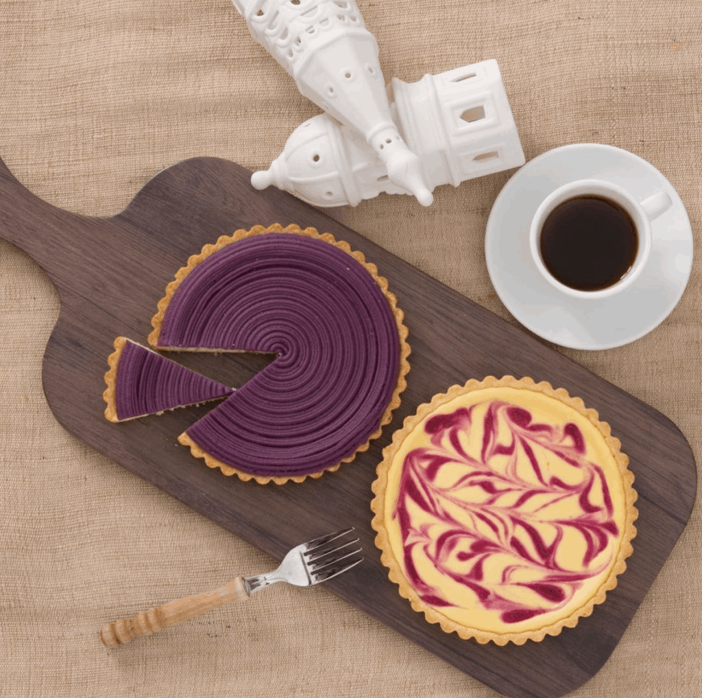 two sweet potato pie desserts in Japan