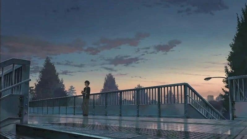Scene from Your Name in Shinanomachi