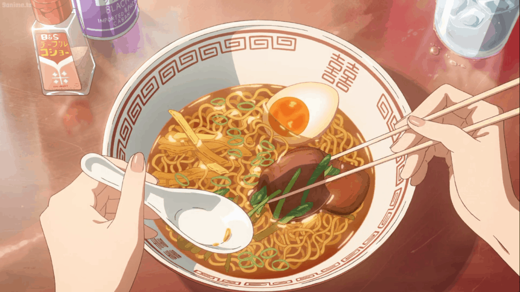 Scene from Your Name with Ramen