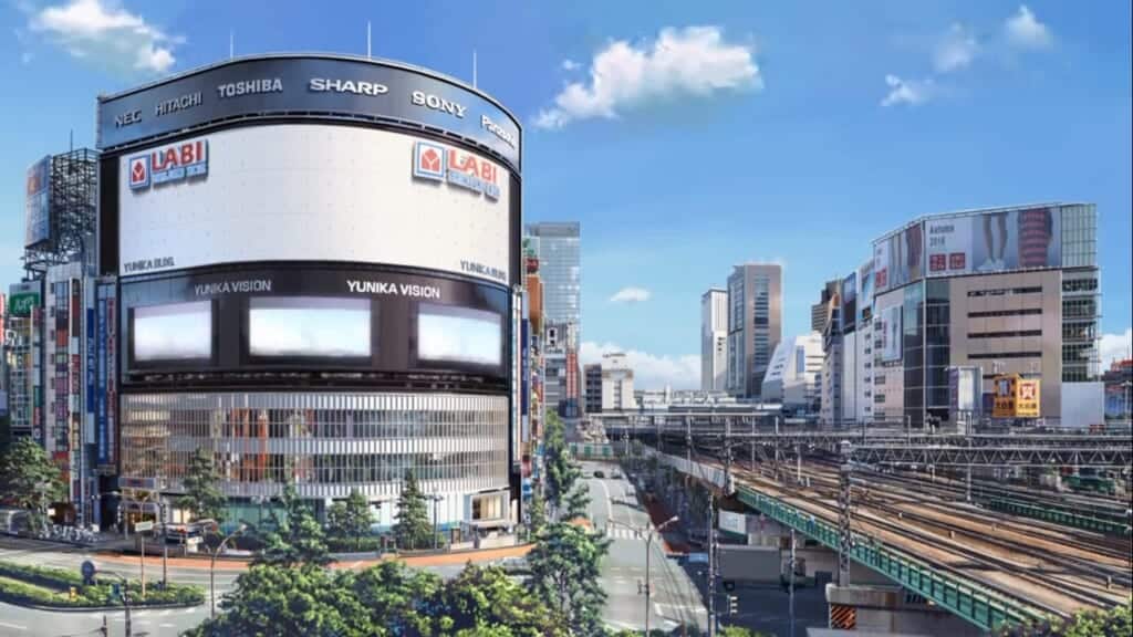 Scene from Your Name at Yunika Vision