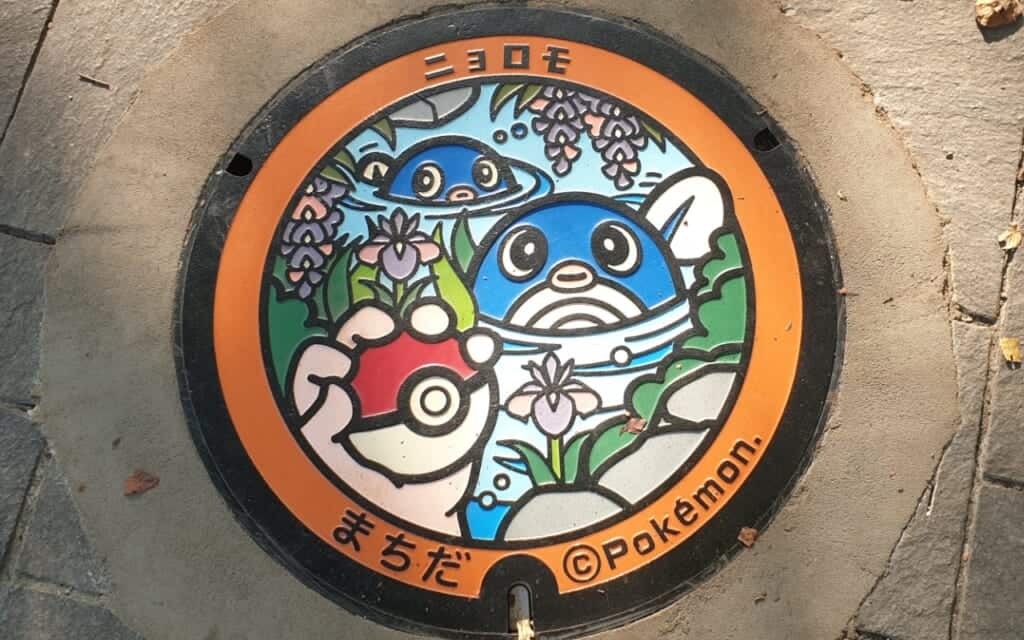 PokeFuta - Pokemon Manhole cover in Machida, Tokyo