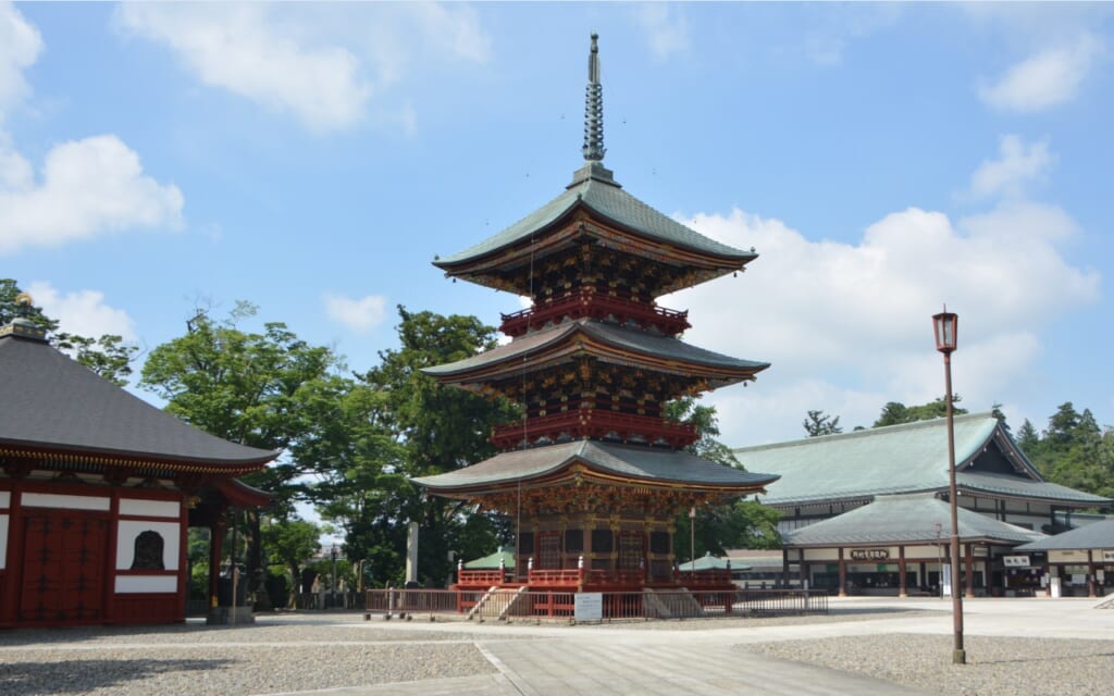 Traditional temple complex in Narita, Japan